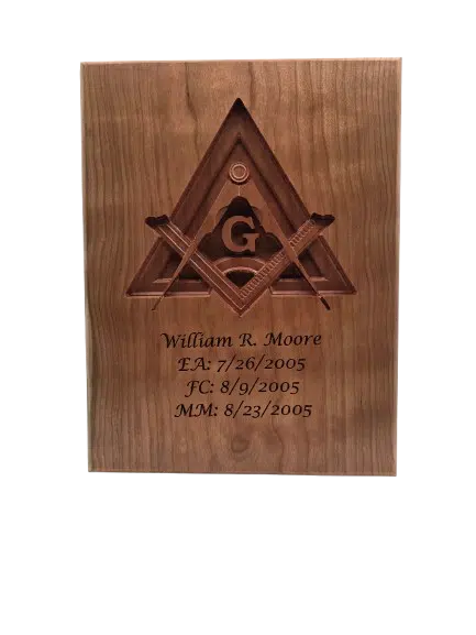 Square and Compass - With Dates of Blue Lodge Degrees