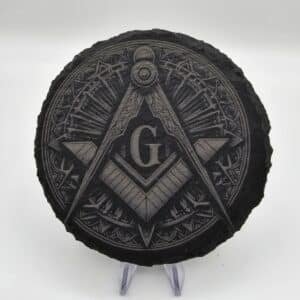 Circular Coaster with Square and Compass