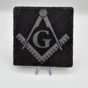 Square Coaster with Square and Compass