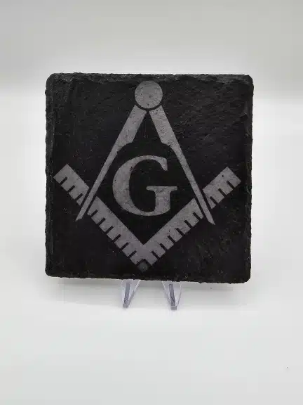 Square Coaster with Square and Compass