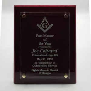 Reward Plaque with Engraved Glass