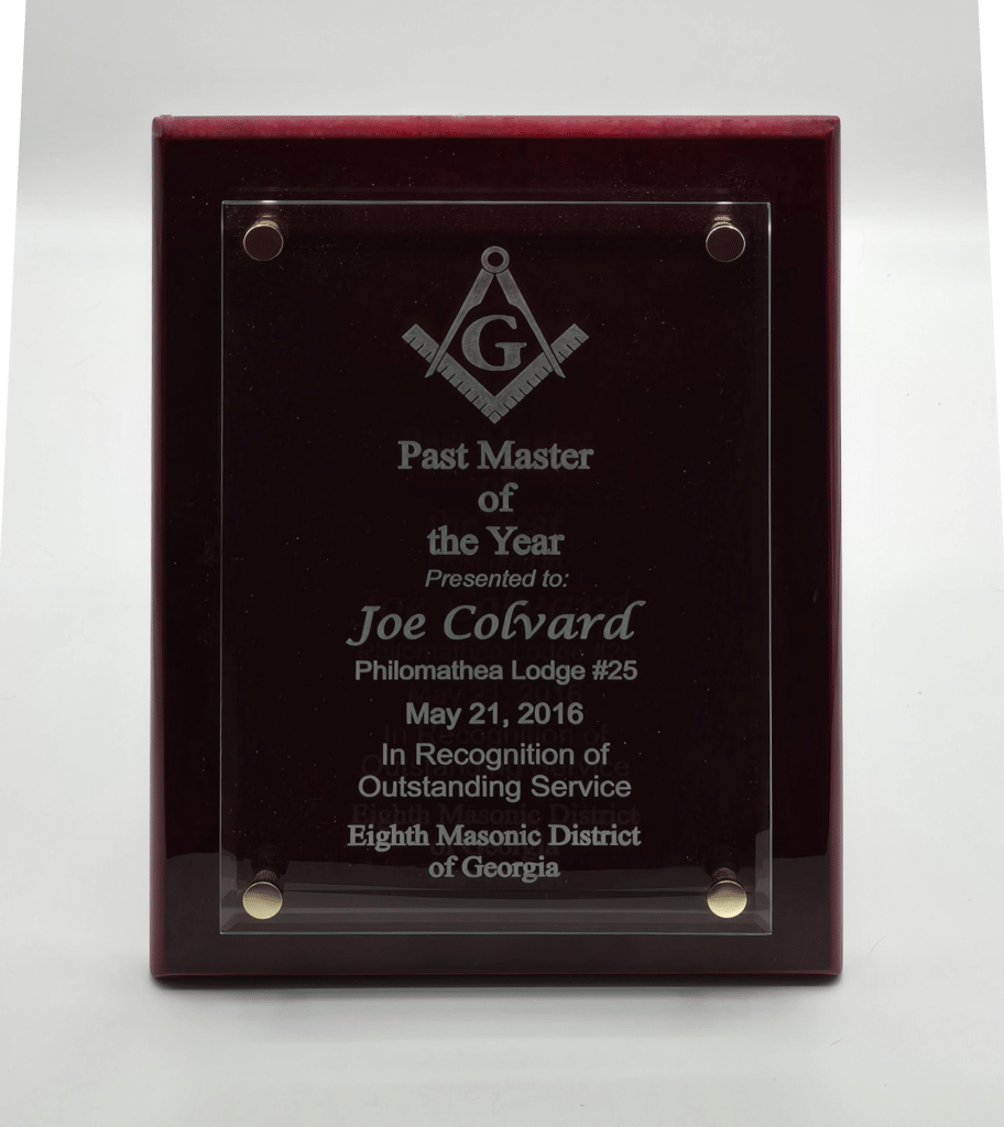 Reward Plaque with Engraved Glass