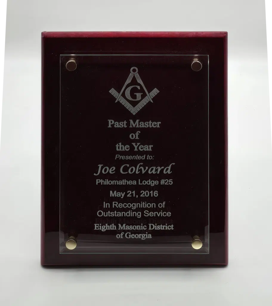 Reward Plaque with Engraved Glass